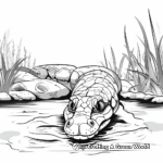 Green anaconda in the amazon jungle coloring pages 1