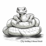 Green anaconda mid-strike coloring pages 4