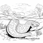 Green anaconda native habitat coloring pages 4