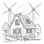 Green Energy Eco-Home Coloring Pages 1
