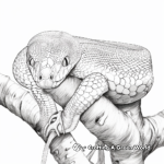 Green Tree Python Coloring Pages 1