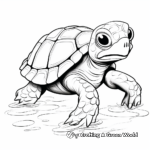 Green Turtle Coloring Pages 3