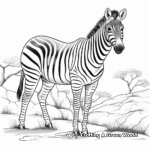 Grevy's Zebra Coloring Pages for Nature Enthusiasts 2