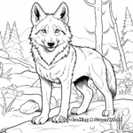 Grey Wolf Habitat Coloring Page 4