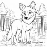 Grey Wolf In The Forest Coloring Pages 2