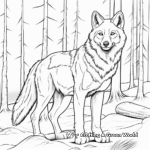 Grey Wolf In The Forest Coloring Pages 4
