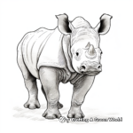 Gripping Rhinoceros Coloring Pages 1