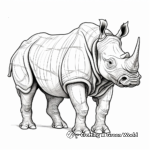 Gripping Rhinoceros Coloring Pages 2