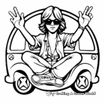 Groovy 60s Peace Sign Coloring Pages 1