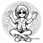 Groovy 60s Peace Sign Coloring Pages 4