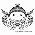 Groovy Whale Mandala Coloring Pages 1