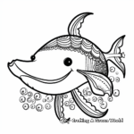 Groovy Whale Mandala Coloring Pages 3