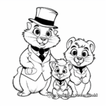 Groundhog Characters Coloring Pages 2