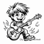 Guitar Hero Game-Inspired Coloring Pages 1