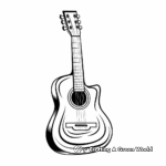 Guitar with Musical Notes Coloring Pages 3