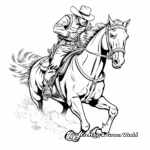 Gunfighter On Horseback Coloring Pages 1