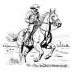 Gunfighter On Horseback Coloring Pages 3