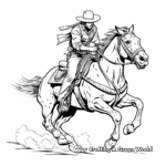 Gunfighter On Horseback Coloring Pages 4