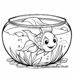 Guppy in a Fish Bowl Coloring Page for Kids 2