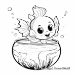 Guppy in a Fish Bowl Coloring Page for Kids 3