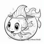 Guppy in a Fish Bowl Coloring Page for Kids 4