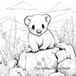 Hairy Ferret in Natural Habitat Coloring Pages 2