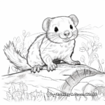 Hairy Ferret in Natural Habitat Coloring Pages 3