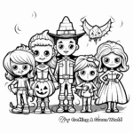Halloween Costume Party Coloring Pages 1