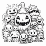 Halloween Monsters Doodle Coloring Pages for Halloween Lovers 2