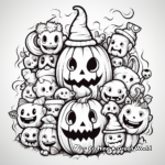 Halloween Monsters Doodle Coloring Pages for Halloween Lovers 4