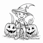 Halloween Themed Alphabet Coloring Pages 4