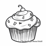 Halloween-Themed Cupcake Coloring Pages 3
