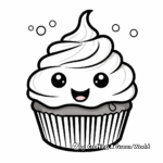 Halloween-Themed Cupcake Coloring Pages 4