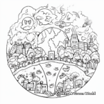 Hand-drawn Earth Day Coloring Pages for Adults 2