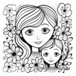 Hand-Drawn Mother's Day Picture Coloring Pages 2