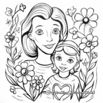 Hand-Drawn Mother's Day Picture Coloring Pages 4
