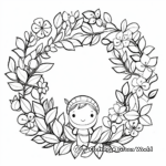 Hand-made Craft Paper Wreath Coloring Pages 2