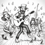 Hanukkah Music and Dance Celebration Coloring Pages 2