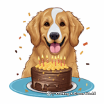 Happy Birthday Golden Retrievers Coloring Pages 2