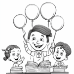 Happy Birthday, Teacher! Party Balloons Coloring Pages 2