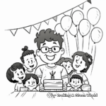 Happy Birthday, Teacher! Party Balloons Coloring Pages 3