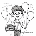 Happy Birthday, Teacher! Party Balloons Coloring Pages 4
