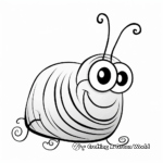 Happy Cartoon Snail Coloring Pages 4