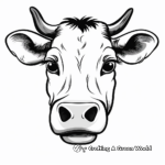 Happy Cow Face Coloring Sheets 2