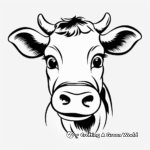 Happy Cow Face Coloring Sheets 3