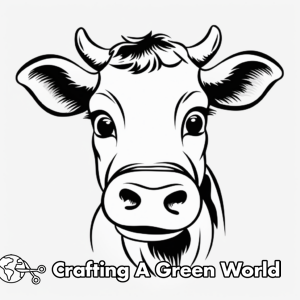 Cow Face Coloring Pages - Free &amp; Printable!