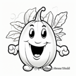 Happy Eggplant Coloring Pages 1