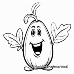 Happy Eggplant Coloring Pages 2