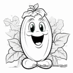 Happy Eggplant Coloring Pages 3