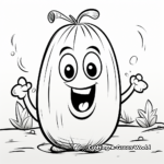 Happy Eggplant Coloring Pages 4